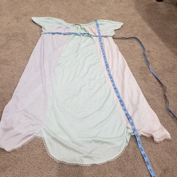 Vintage Lady Camille S pastel colorblock petal hem lace hems sweet soft comfy - Picture 7 of 8